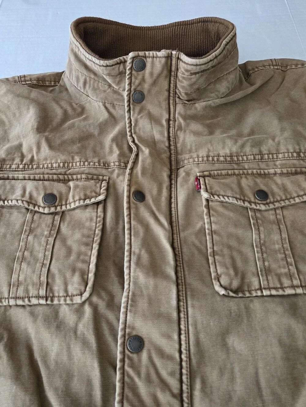 Levi's Field/UtilityJacket Men's 2XL Brown Insulated Quilted Lining LM3CA046 EUC